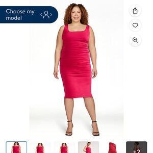 Sofia Vergara stretch pink dress XL